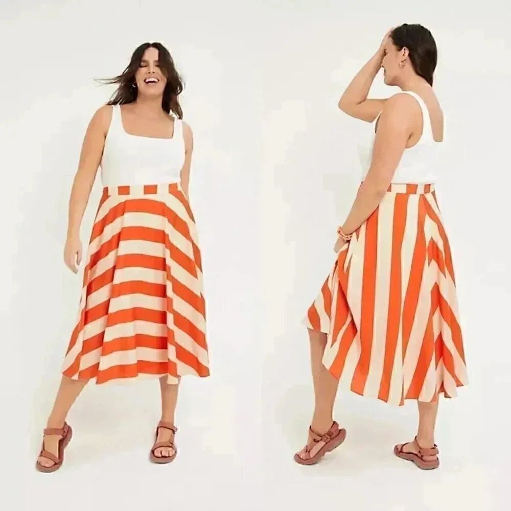 Anthropologie Mare Mare Ilsa Striped Midi Skirt Size XS NWOT $138
